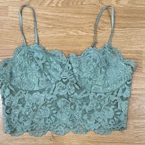 Green Lace Top
